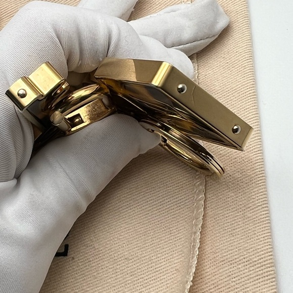 LOUIS VUITTON Porte Cles Confidence Bag Charm Key Ring Gold Metallic M65088 - Picture 13 of 17